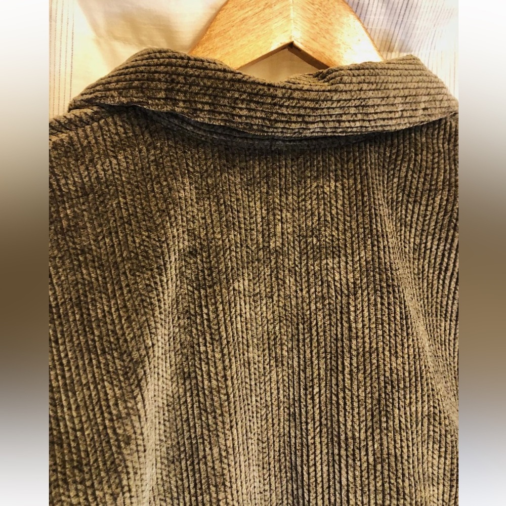 MATCH Vintage Green Corduroy Button-Down Dress Women’s Casual Retro Shirt Dress - Picture 5 of 6